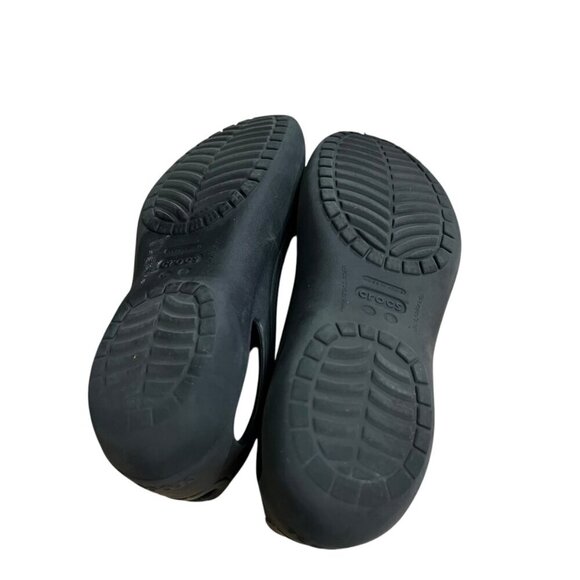 Crocs Kadee Black Rubber Ballet Flats Size 8 - Picture 4 of 6